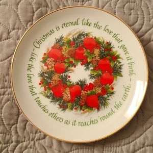Vintage American Greetings Decorative Christmas 1986 Porcelain Plate 6 1/2"